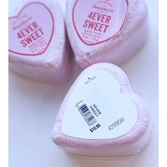 Bath & Body Works 4EVER SWEET 4oz Heart Bath Fizzy with Shea Butter x3 - Picture 4 of 4